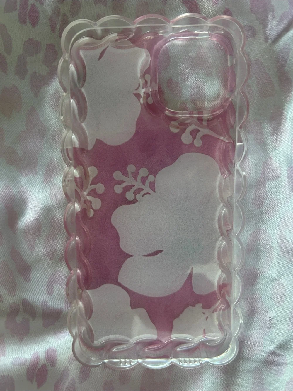 Pink Floral Hibiscus iPhone 14 Case - Soft Protective Cover